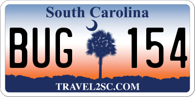 SC license plate BUG154