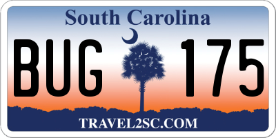 SC license plate BUG175