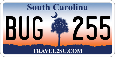 SC license plate BUG255