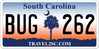 SC license plate BUG262