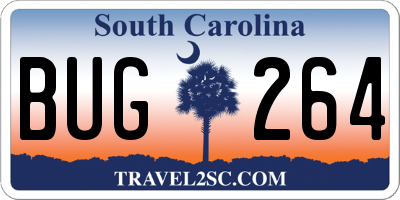 SC license plate BUG264
