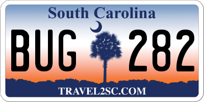 SC license plate BUG282