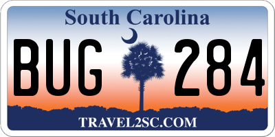 SC license plate BUG284