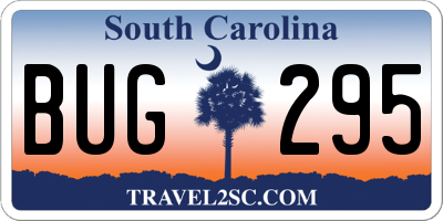 SC license plate BUG295