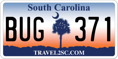 SC license plate BUG371
