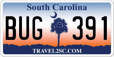 SC license plate BUG391