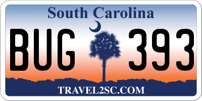 SC license plate BUG393