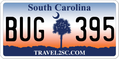 SC license plate BUG395