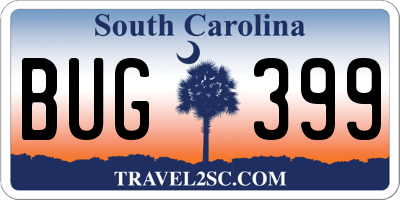 SC license plate BUG399