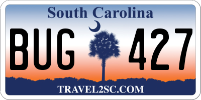 SC license plate BUG427
