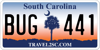 SC license plate BUG441