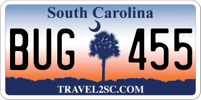 SC license plate BUG455