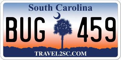 SC license plate BUG459
