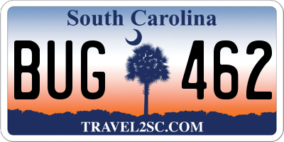SC license plate BUG462