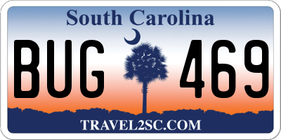 SC license plate BUG469