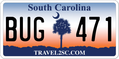 SC license plate BUG471