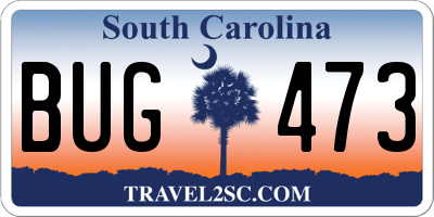 SC license plate BUG473