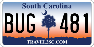 SC license plate BUG481