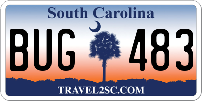 SC license plate BUG483