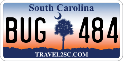 SC license plate BUG484