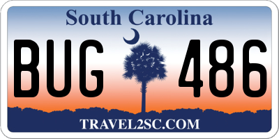 SC license plate BUG486