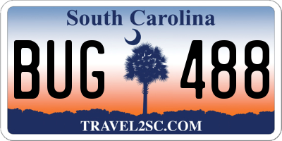 SC license plate BUG488