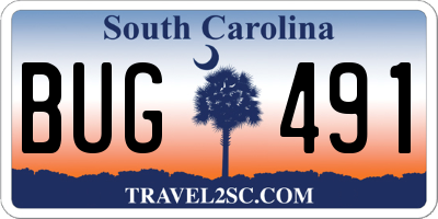 SC license plate BUG491