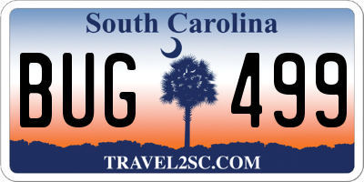 SC license plate BUG499