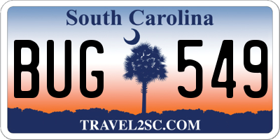 SC license plate BUG549