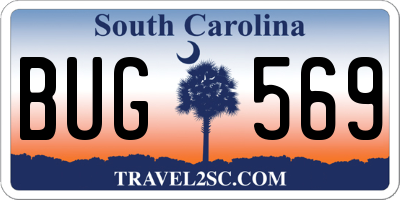 SC license plate BUG569