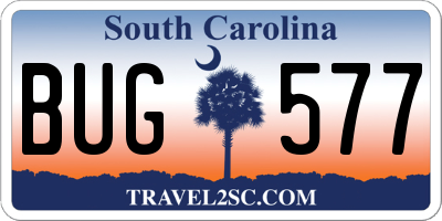 SC license plate BUG577