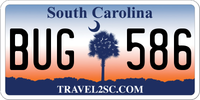 SC license plate BUG586