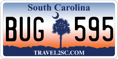SC license plate BUG595