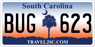 SC license plate BUG623