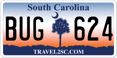 SC license plate BUG624