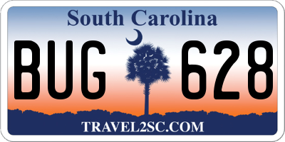 SC license plate BUG628