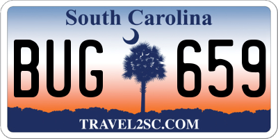 SC license plate BUG659