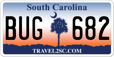 SC license plate BUG682