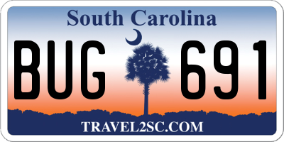 SC license plate BUG691