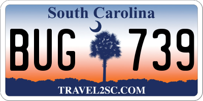 SC license plate BUG739