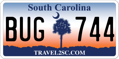 SC license plate BUG744
