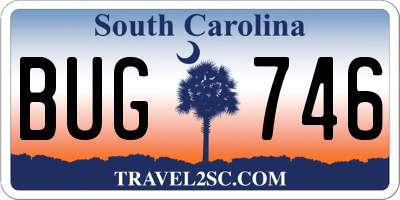 SC license plate BUG746