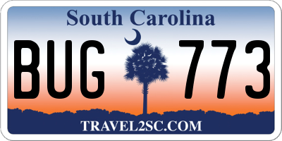 SC license plate BUG773
