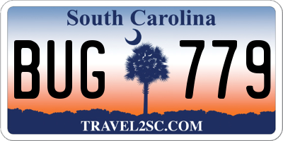 SC license plate BUG779
