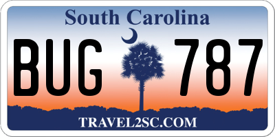 SC license plate BUG787