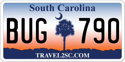 SC license plate BUG790