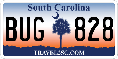 SC license plate BUG828
