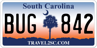 SC license plate BUG842