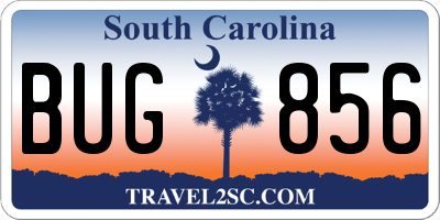 SC license plate BUG856