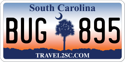 SC license plate BUG895